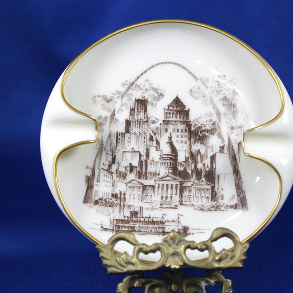 1965 St Louis Bicentennial Ashtray made by Lenox, Created for Famous Barr