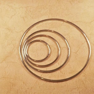2 Inch Metal Rings, Silver Tone Metal, Qty of 10, Soldered Metal Craft ...