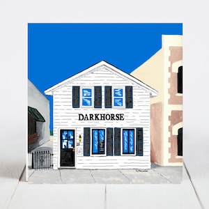 Ceramic Coaster, Naperville, Illinois, Darkhorse, Painting the Town Series, Ceramic Tile, coaster, Decorative Artwork, Home, Gifts