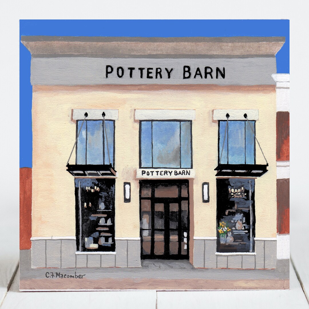 Ceramic Coaster Naperville Illinois Pottery Barn Painting Etsy