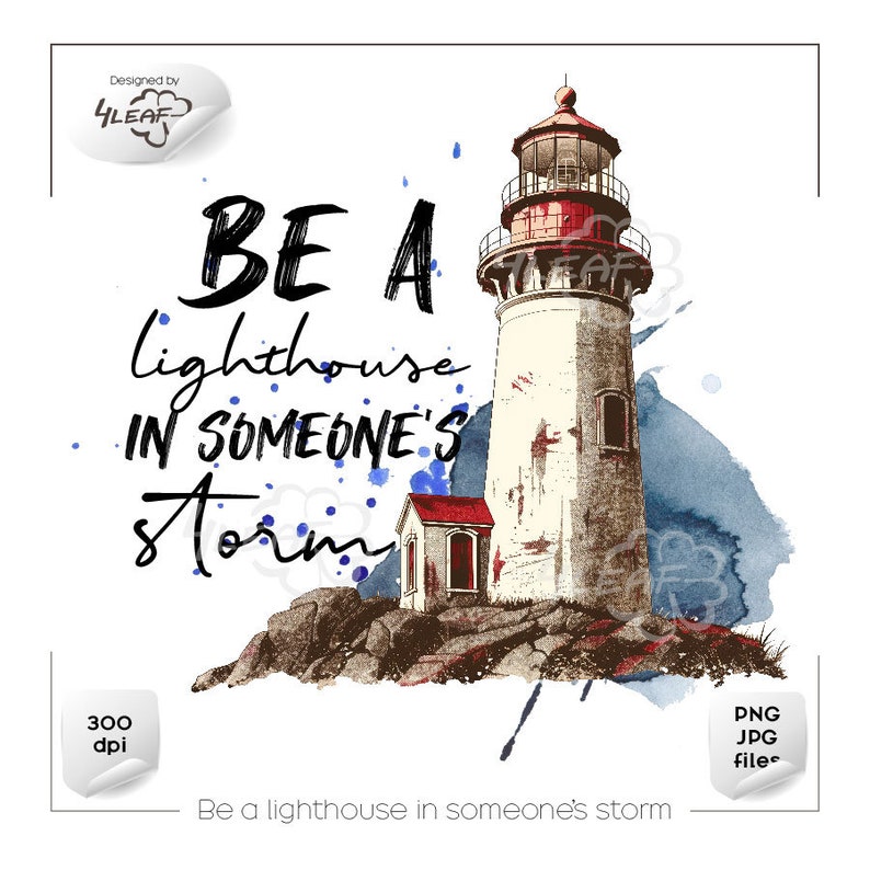Cursive Lighthouse Be a Lighthouse in Someone's Storm - Etsy