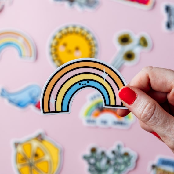 Rainbow Pal Vinyl Sticker Gift for Friend Gift for Etsy