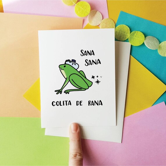 Sana Sana Colita De Rana Card Get Well Soon Etsy