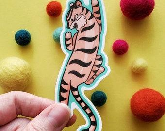 Tiger Vinyl Sticker gift for friend, gift for girlfriend, gift for wife, gift for husband, anniversary gift, teacher gift, year of the tiger