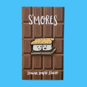 S'mores Enamel Pin - Lapel Pin gift for friend, gift for girlfriend, gift for wife,gift for husband, anniversary gift, under 20 gift,camping