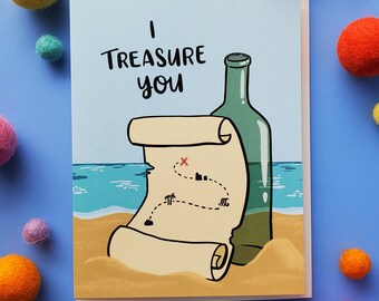 Treasure Card gift for friend, gift for girlfriend, gift for wife, gift for husband, anniversary gift, birthday gift, going away gift