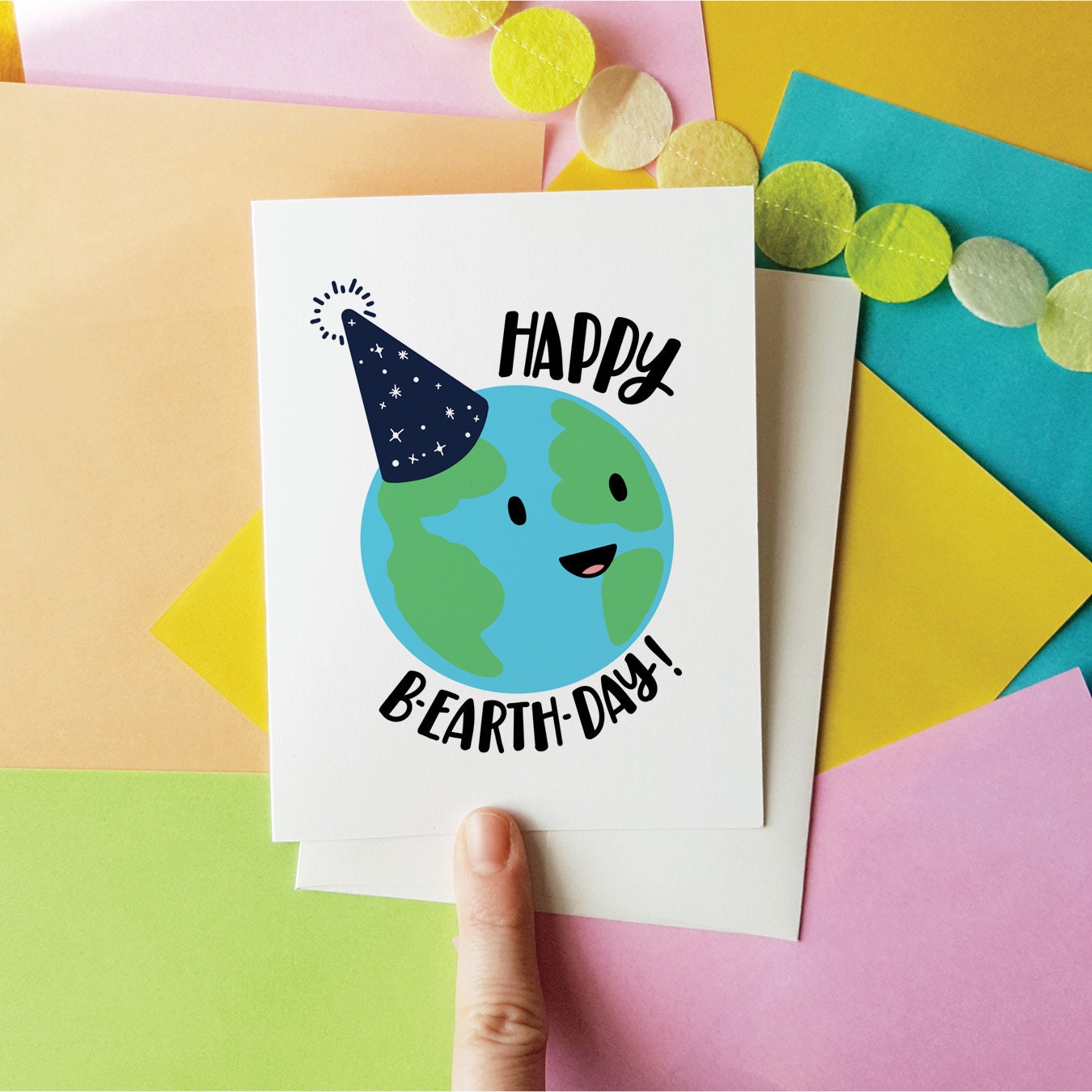 Bearthday Happy BEarthDay greeting card Solar Etsy
