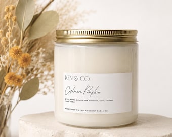 Fall Candles |  16 oz Coconut Soy Wax Candle | Cozy Autumn Home Fragrance | Non-Toxic Candles | Fall Home Decor