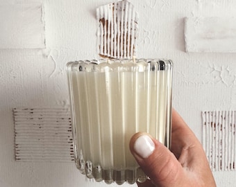 Lemon Cream Candle, Luxe Ribbed Clear Jar, 9 oz Candle