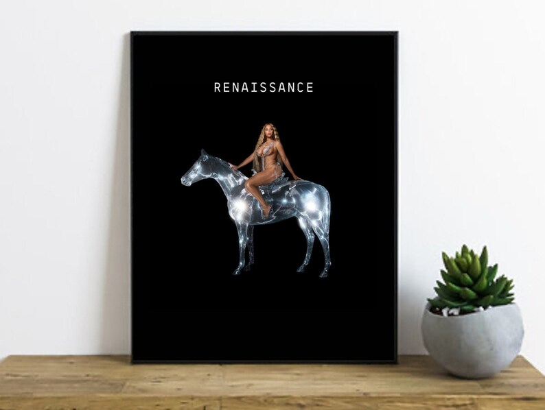 Beyonce Renaissance Album Cover Poster Horse Print Break My Etsy