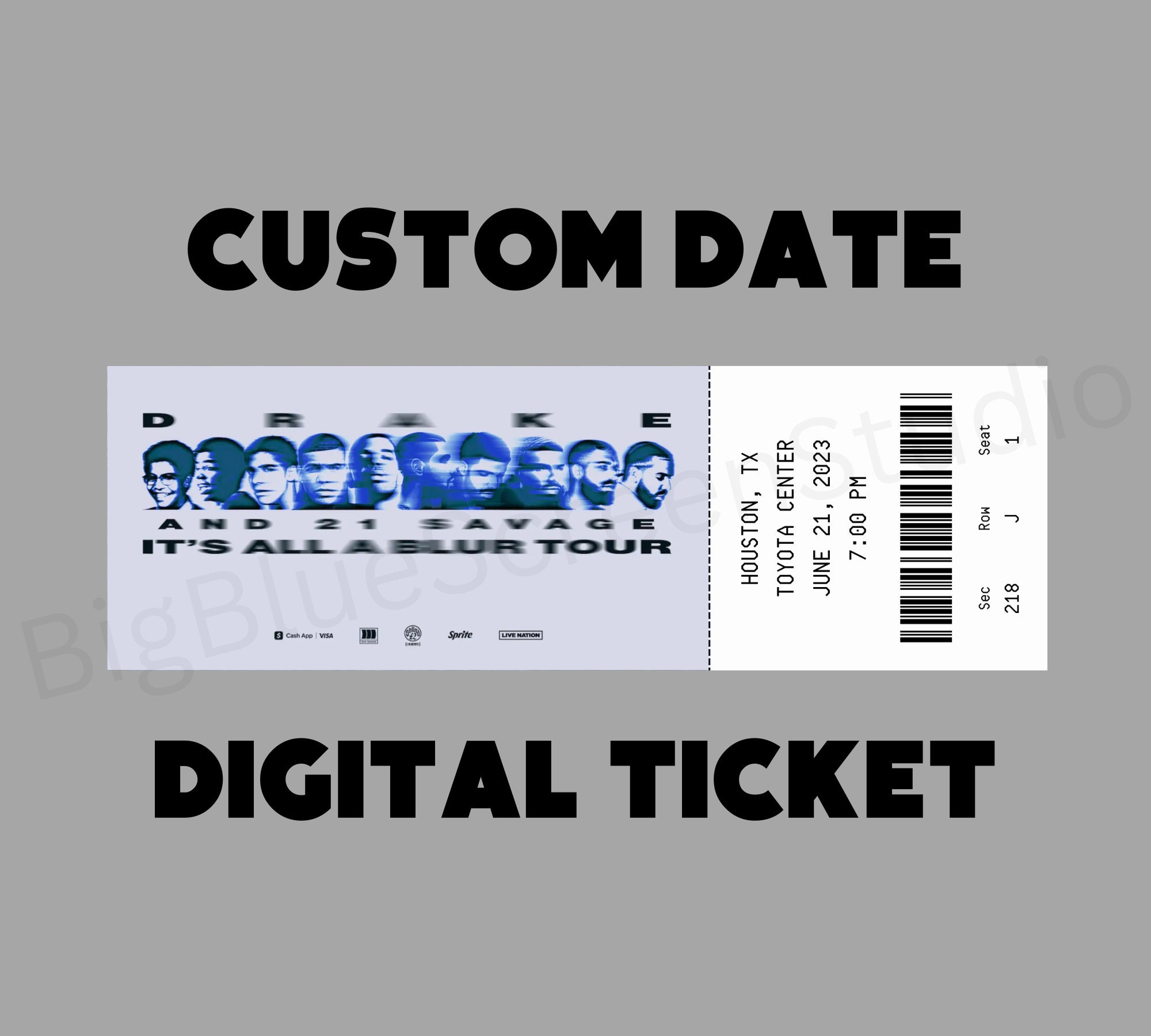 Custom Date Drake 21 Savage It's All A Blur Tour 2023 Etsy Australia