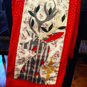 Reindeer Deer Applique Quilt Pattern - PDF digital download