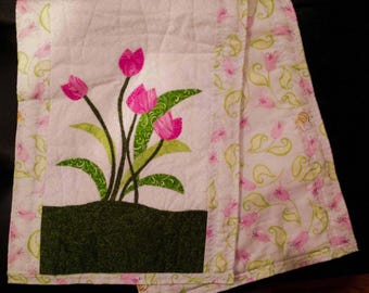 Tulip Applique Quilt Pattern - PDF digital download
