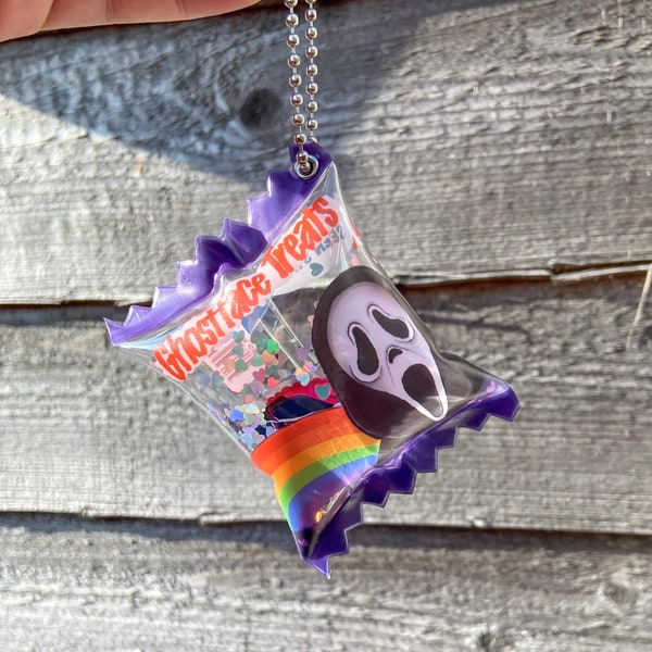 Ghostface Inspired - Candy Bag Keychain | Scream, Stab, Dead by daylight, gift, horror, Halloween, Witches, scary movie