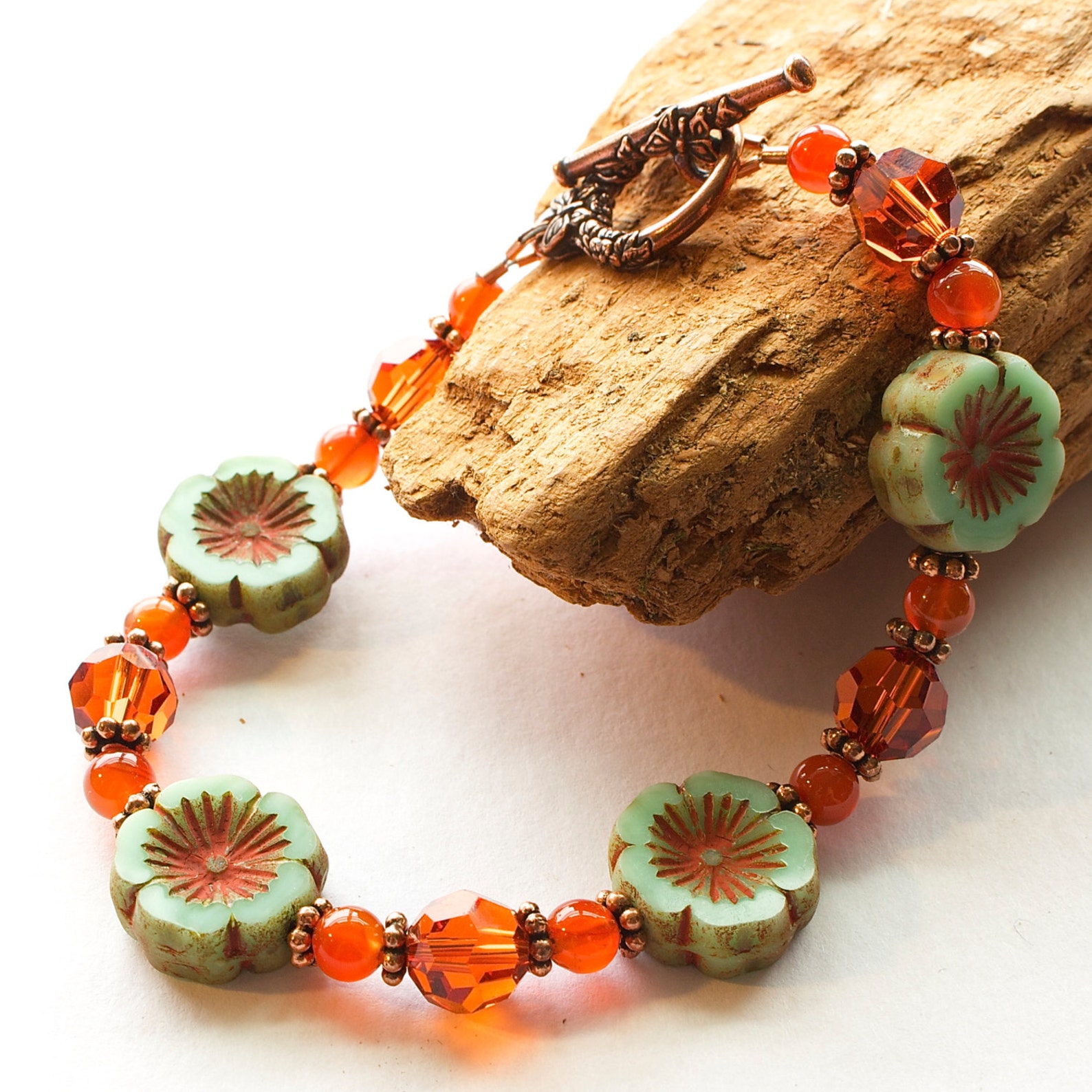 Flower Bracelet for Her Flower Bracelet Gift for Women Etsy