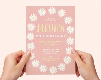 daisy invitations etsy