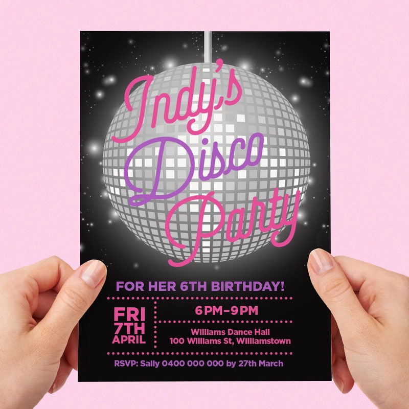 Disco Invitation - Etsy