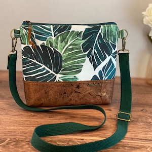 Monstera Purse Crossbody Bag, Plant Lovers Gift
