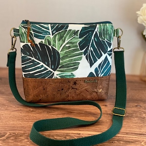 Monstera Purse Crossbody Bag