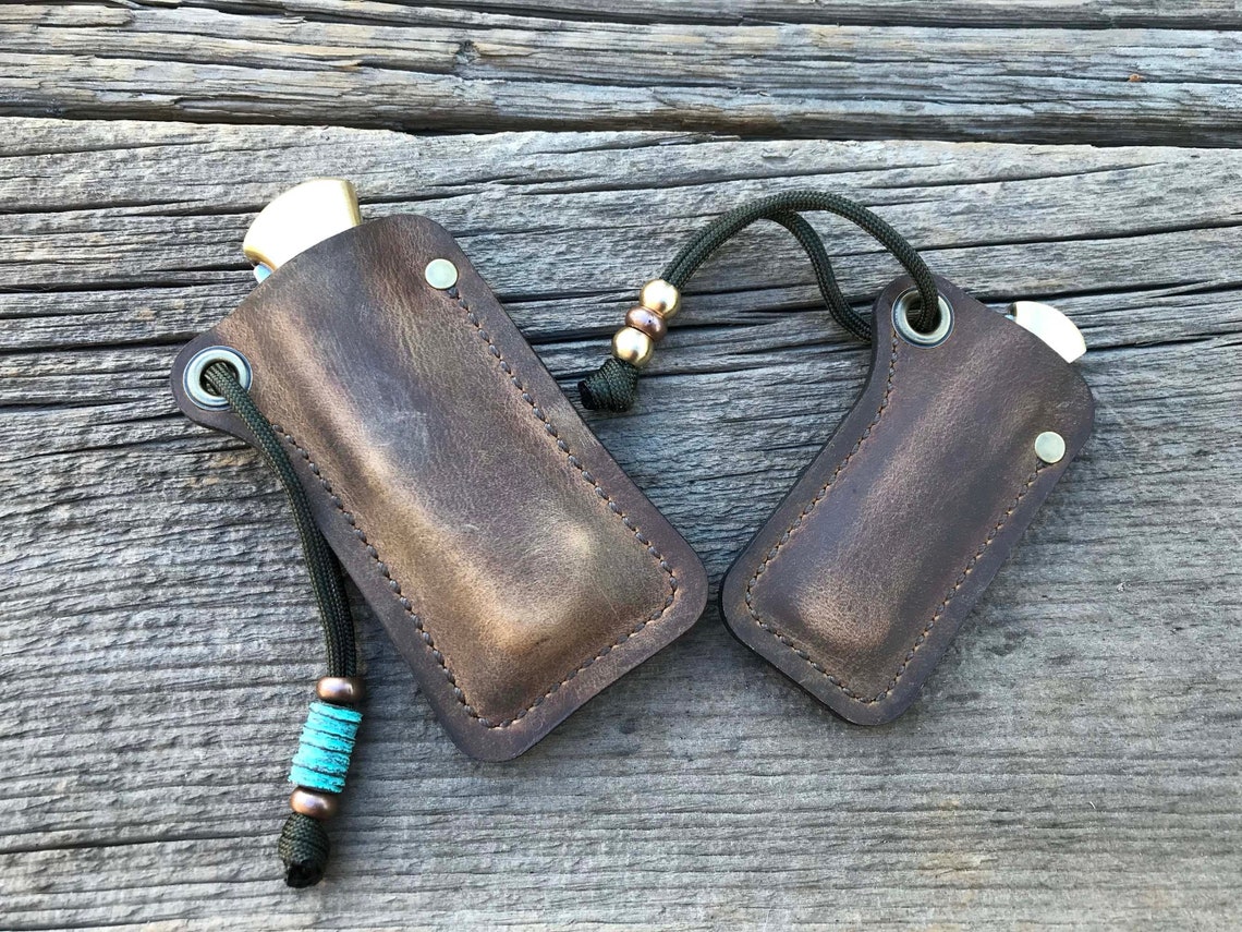 Leather Pocket Knife Slip Lanyard Build Your Own Pick Your Etsy