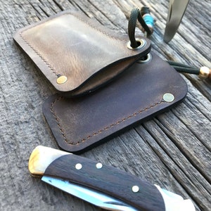 Leather Pocket Knife Slip Lanyard Build Your Own Pick Your - Etsy