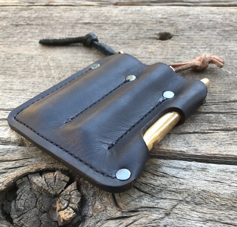 EDC-03BLACK Leather Gear Caddy Everyday Carry Pocket - Etsy