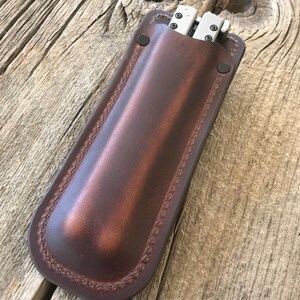 Leather Sheath w/Belt Clip - Kershaw Lucha or Bear&Son 114 - Pick your Leather, Size, Thread and Rivet color (KNIFE NOT INCLUDED) bild 5