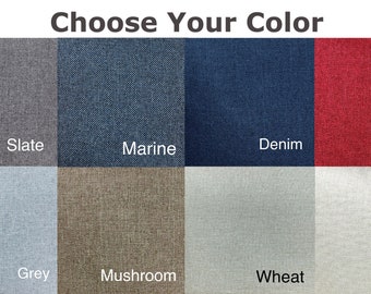 Outdoor Solid Textured Fabric Rumba, Red, Blue, Gray, Cream, Ivory, Mushroom