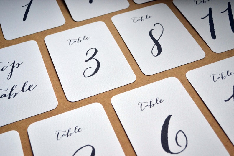 Farm Top Table Barn Vintage Rustic A6 Calligraphy Wedding Table Numbers Multi Pack Table Numbers