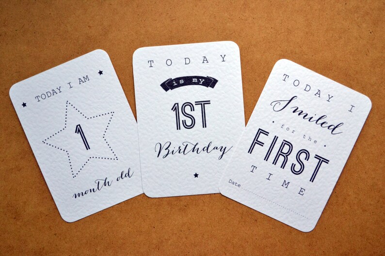 Baby Milestone Cards Unisex Boy or Girl Gender Neutral New