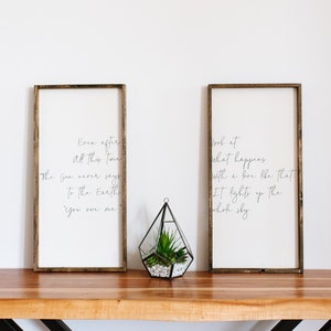 Even After All This Time Matching Pair of Wood Signs | gallery wall signs | wall hanging | gallery wall art |