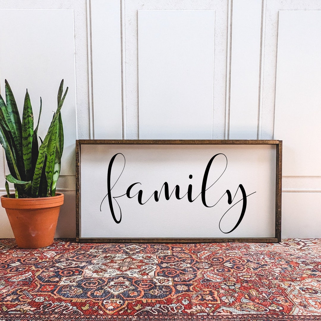Family Wood Sign Small Family Sign Gallery Wall Sign Family Wall Art