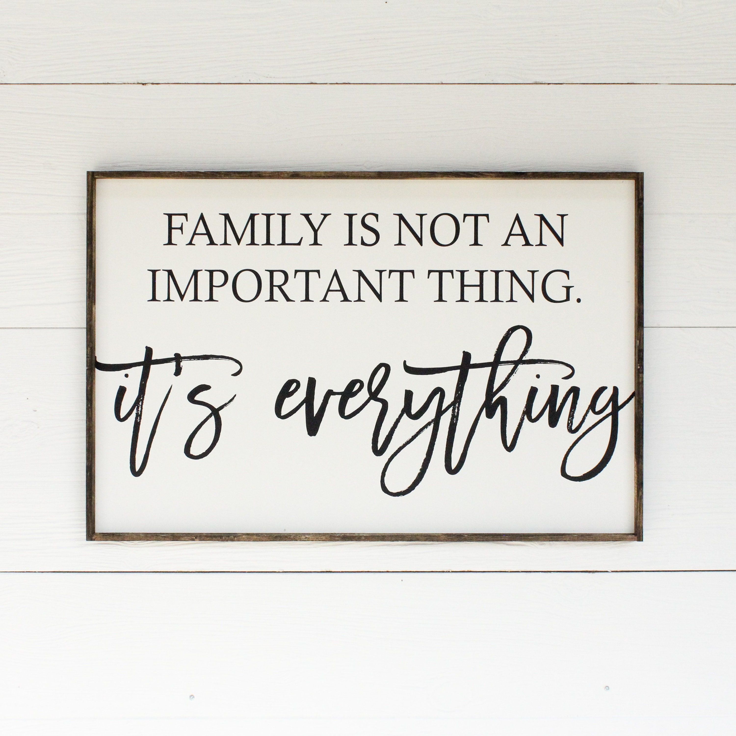 Family is Not an Important Thing It's Everything Wood | Etsy