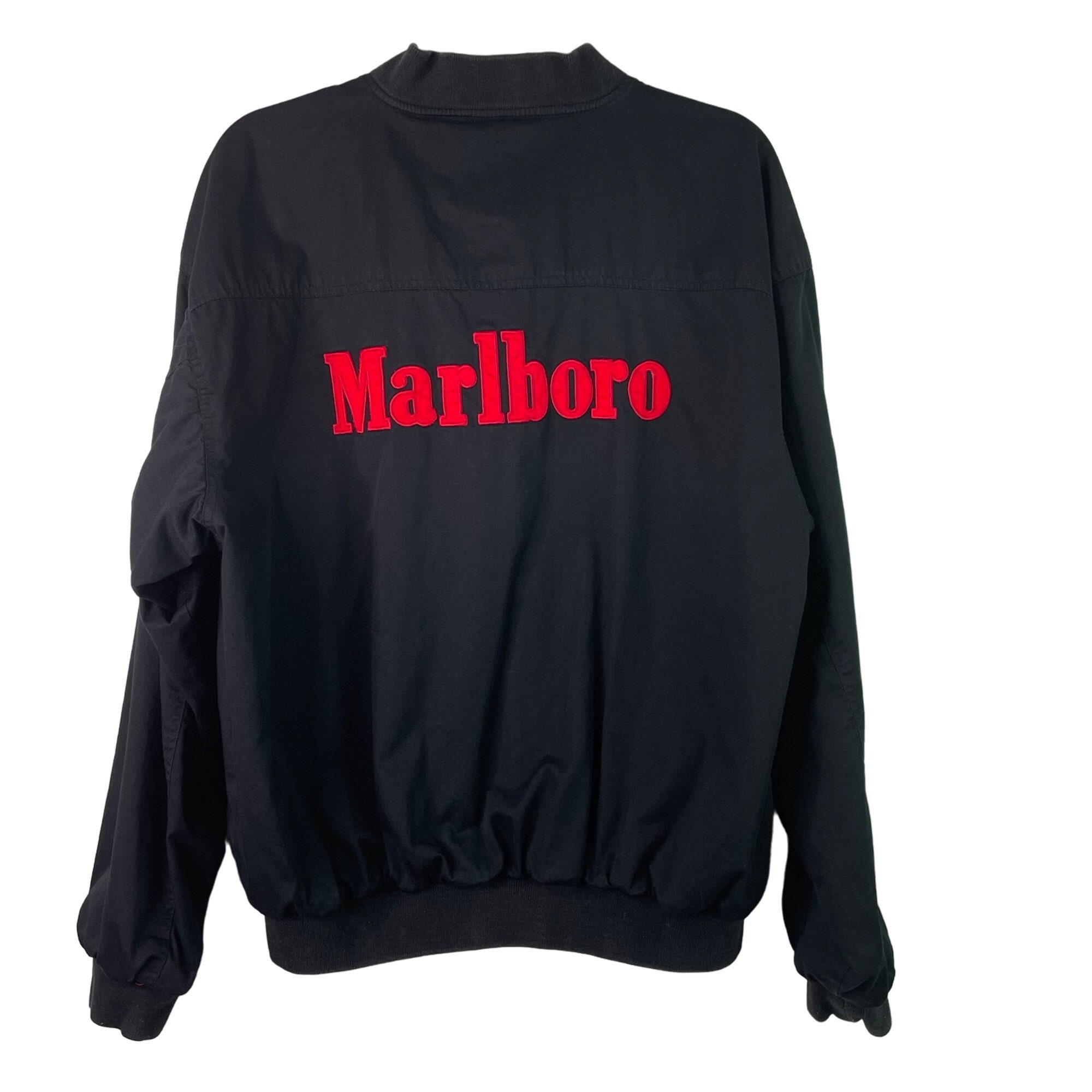 Vintage Marlboro Man Jacket Reversible Red Spellout Bomber 80s - Etsy