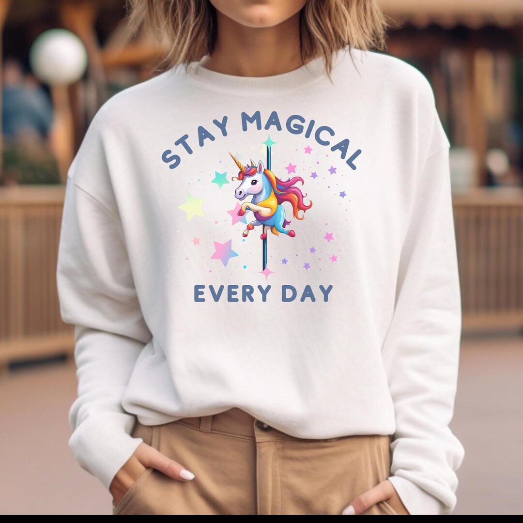 UNICORN STAR FUN PRETTY PINK FLEECE SWEATSHIRT