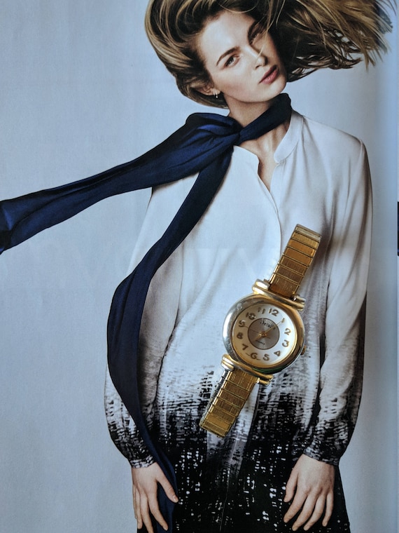 Women's Details Gold Tone Wristwatch NEW BATTERY - image 4