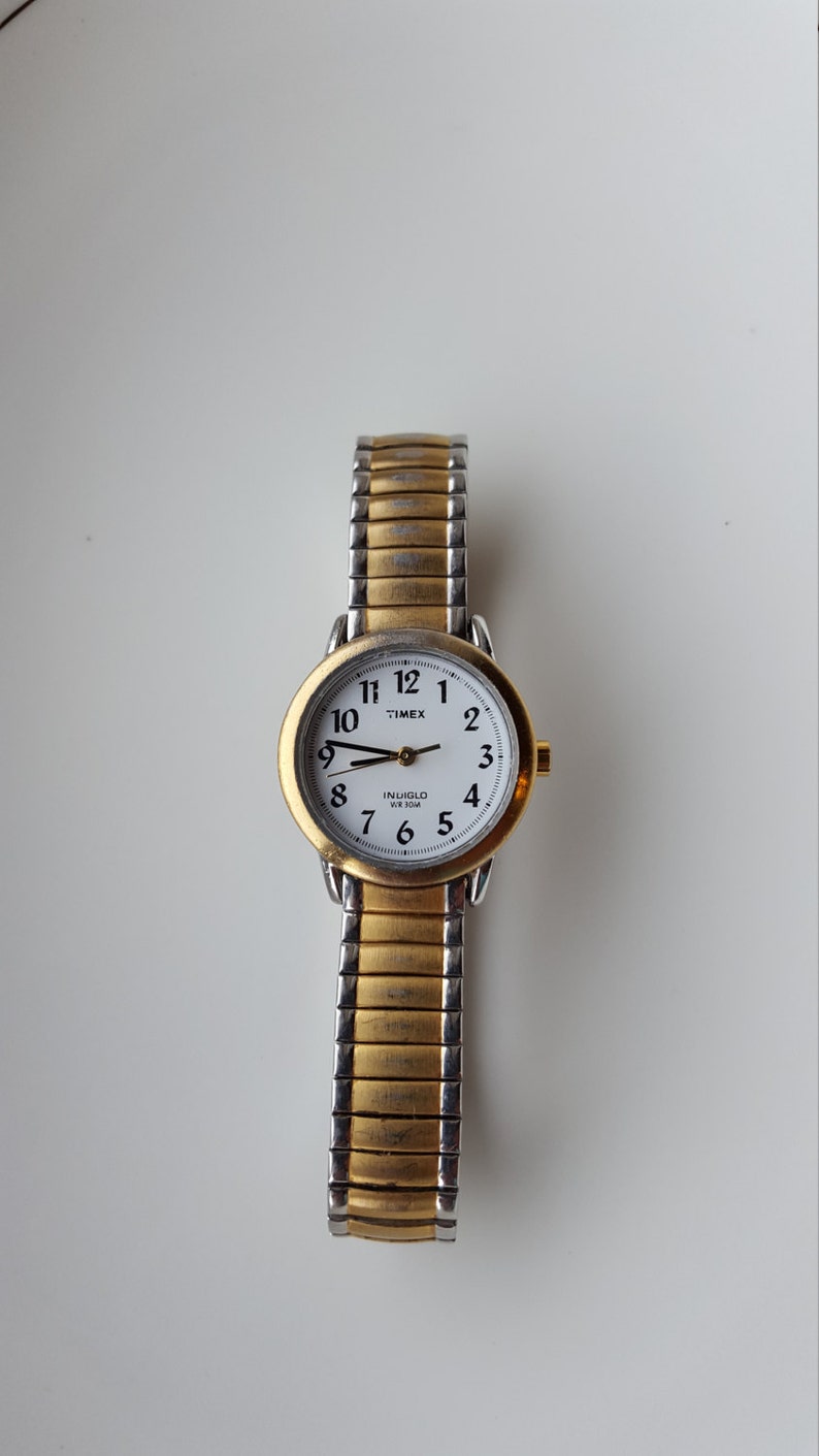 Ladies 2tone Silver & Gold Vintage Timex Wrist Watch Etsy