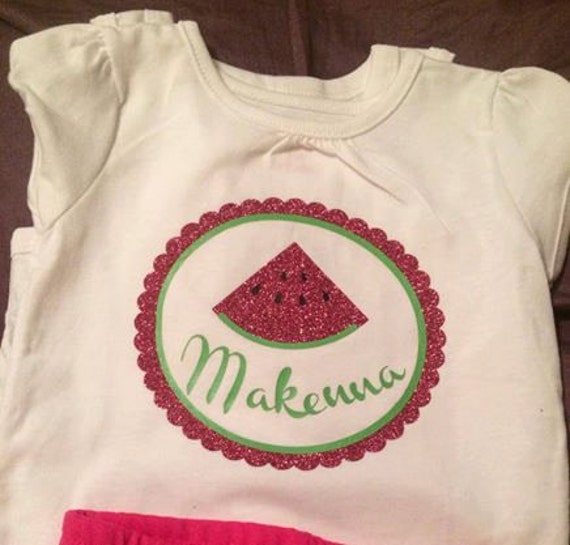 Items similar to Childrens Vinyl watermelon shirt on Etsy