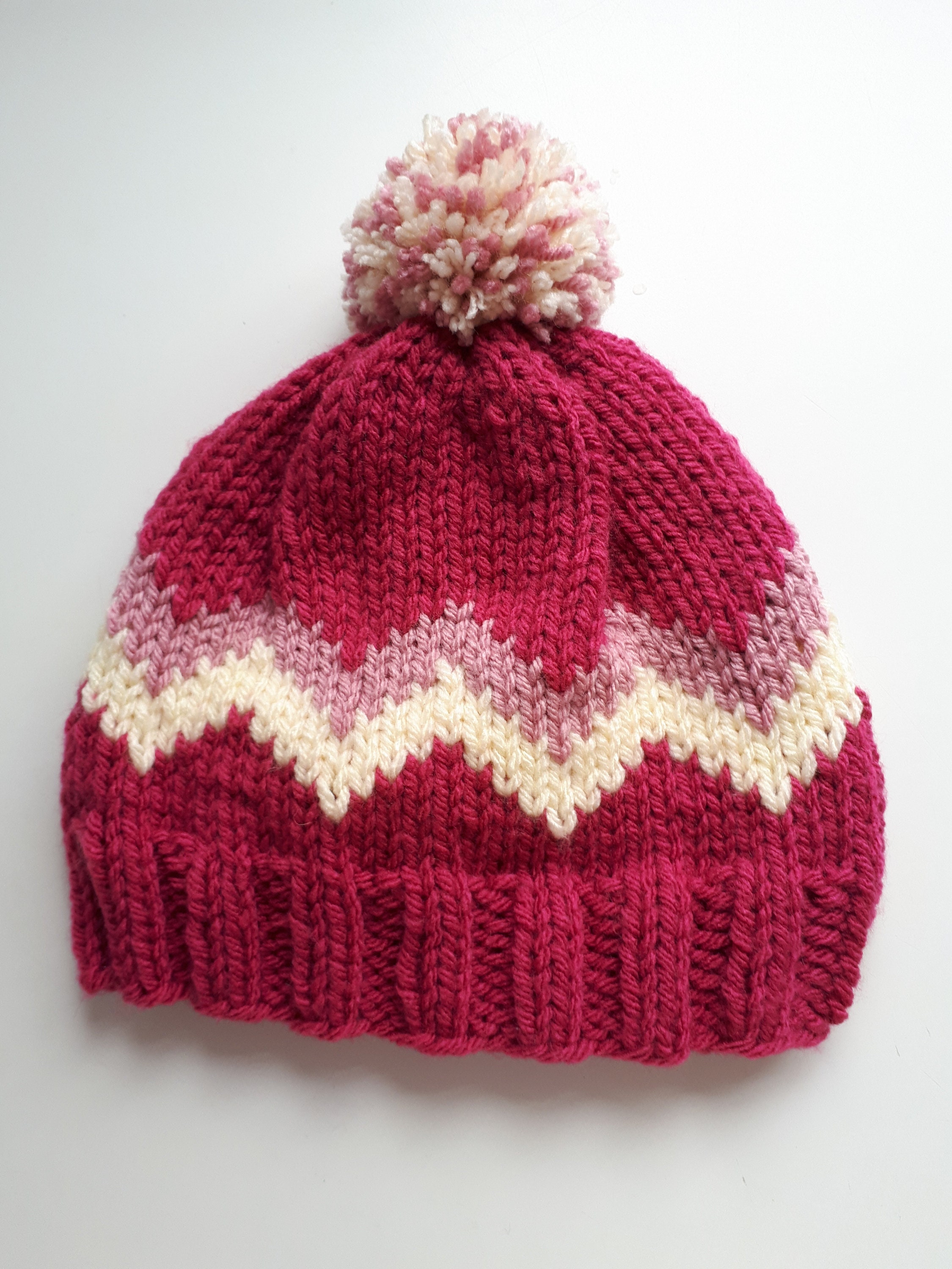 PATTERN ONLY Pink Child's Bobble Hat | Etsy