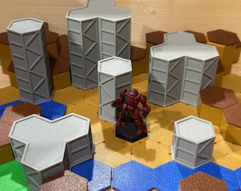 Hex Gelände Gebäude - 18 Stück 33 mm Hexe für Lancer und RPG