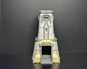 Würfelturm – Trenchbound Outpost, TTRPG-Zubehör, mehrfarbig oder einfarbig – Würfelroller für den Spieltisch
