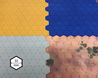 Terrain Hex Map Basisplatten | Modulares Wargaming Scenery Grid System | Passend für Alpha Strike Lancer RPG Tabletop | Benutzerdefinierte Packungsgrößen