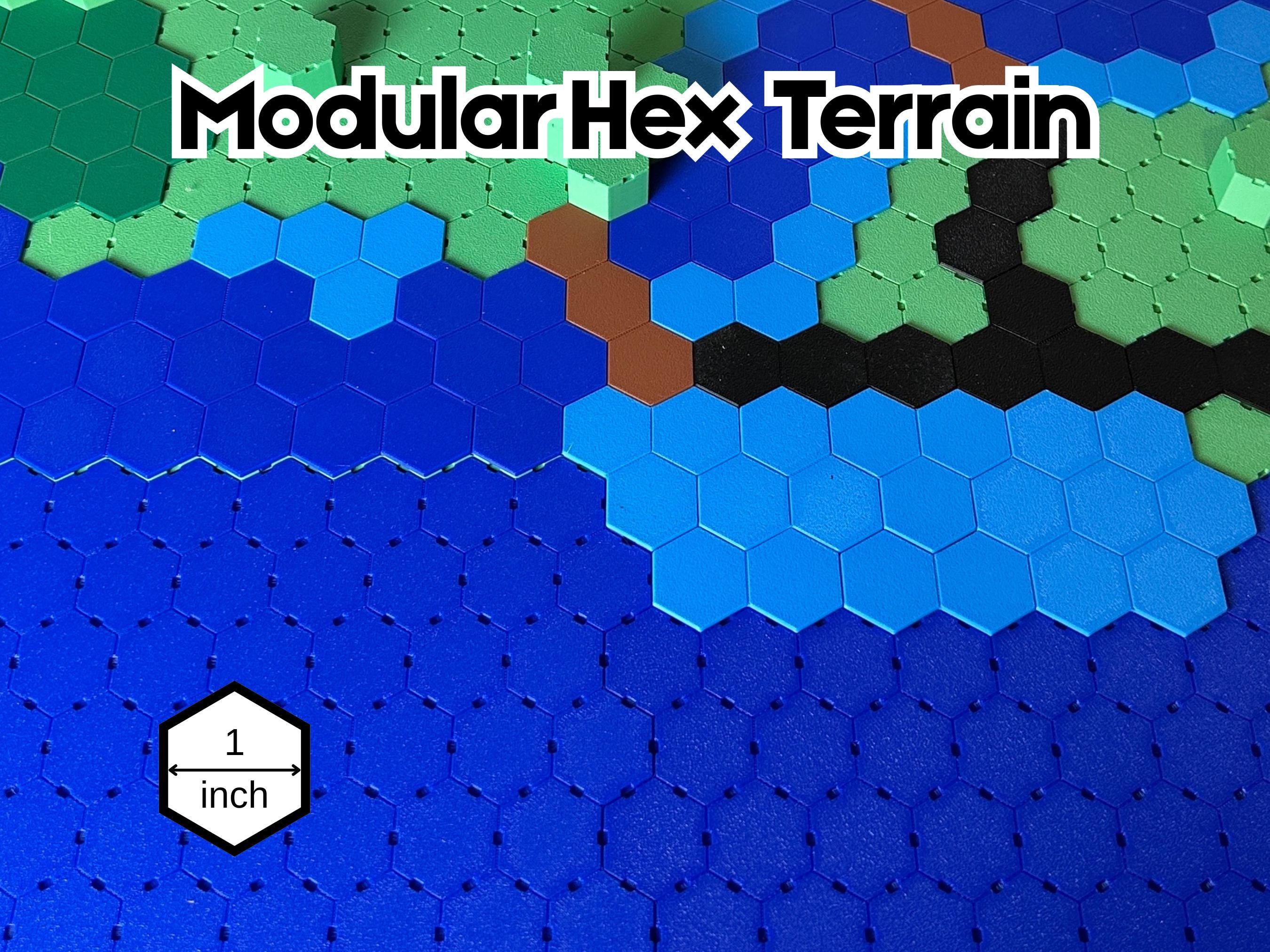 Complete Modular 1 Inch Hex Terrain Kit | Compatible With 1 Inch Hex ...