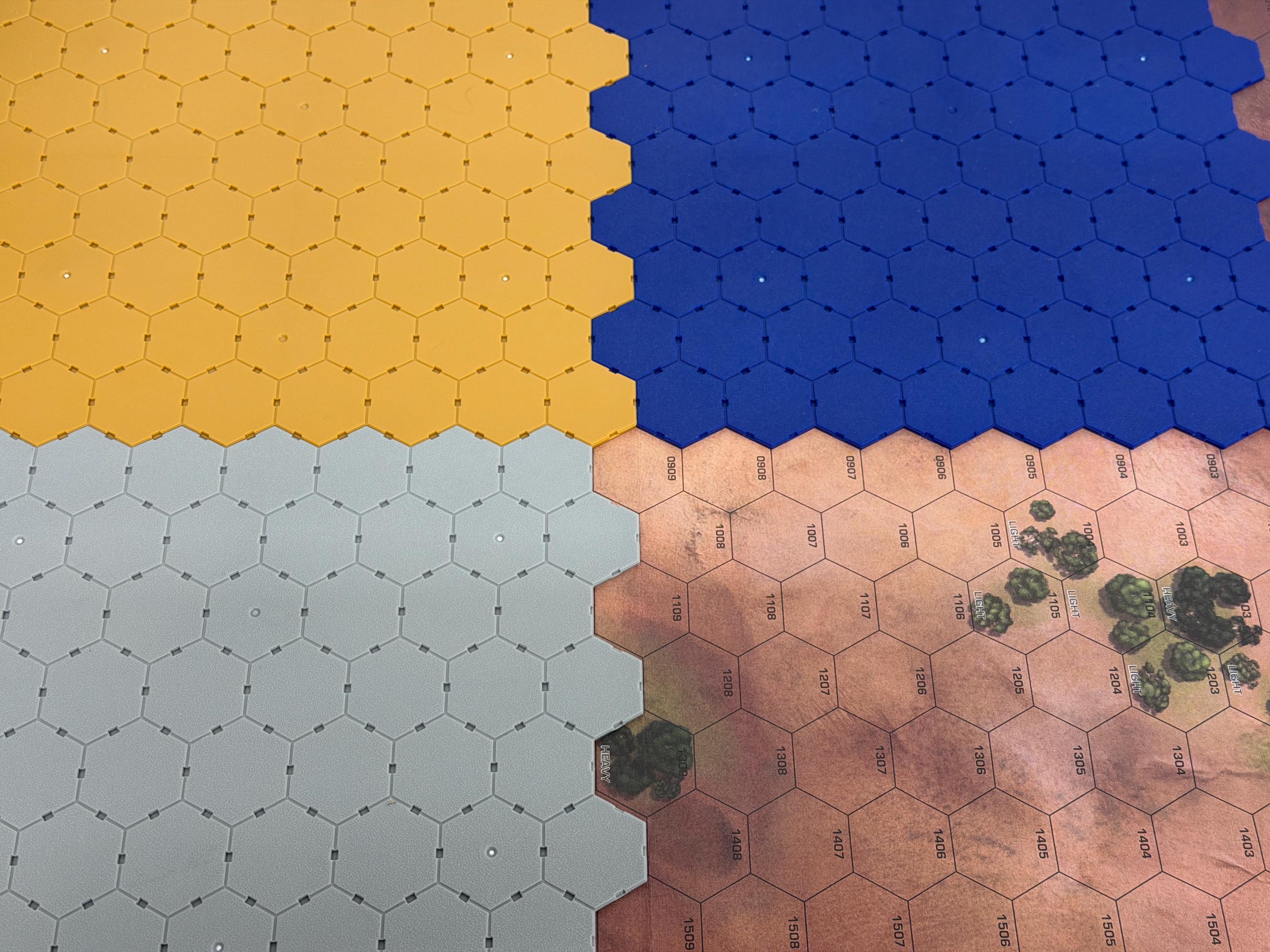 Battletech Terrain Hex Map Base Plates | Modular Wargaming Scenery Grid ...