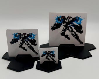 RPG Standee Sets, 32mm Hexes Compatible with BattleTech Scale and Lancer RPG