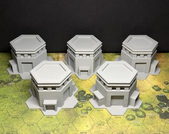Bunker – Hex-Geländegebäude für BattleTech und andere Tabletop-Spiele