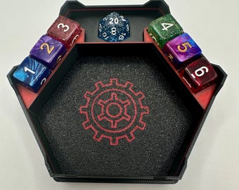 Custom Würfeltablett, Hex Würfelbox für Lancer RPG
