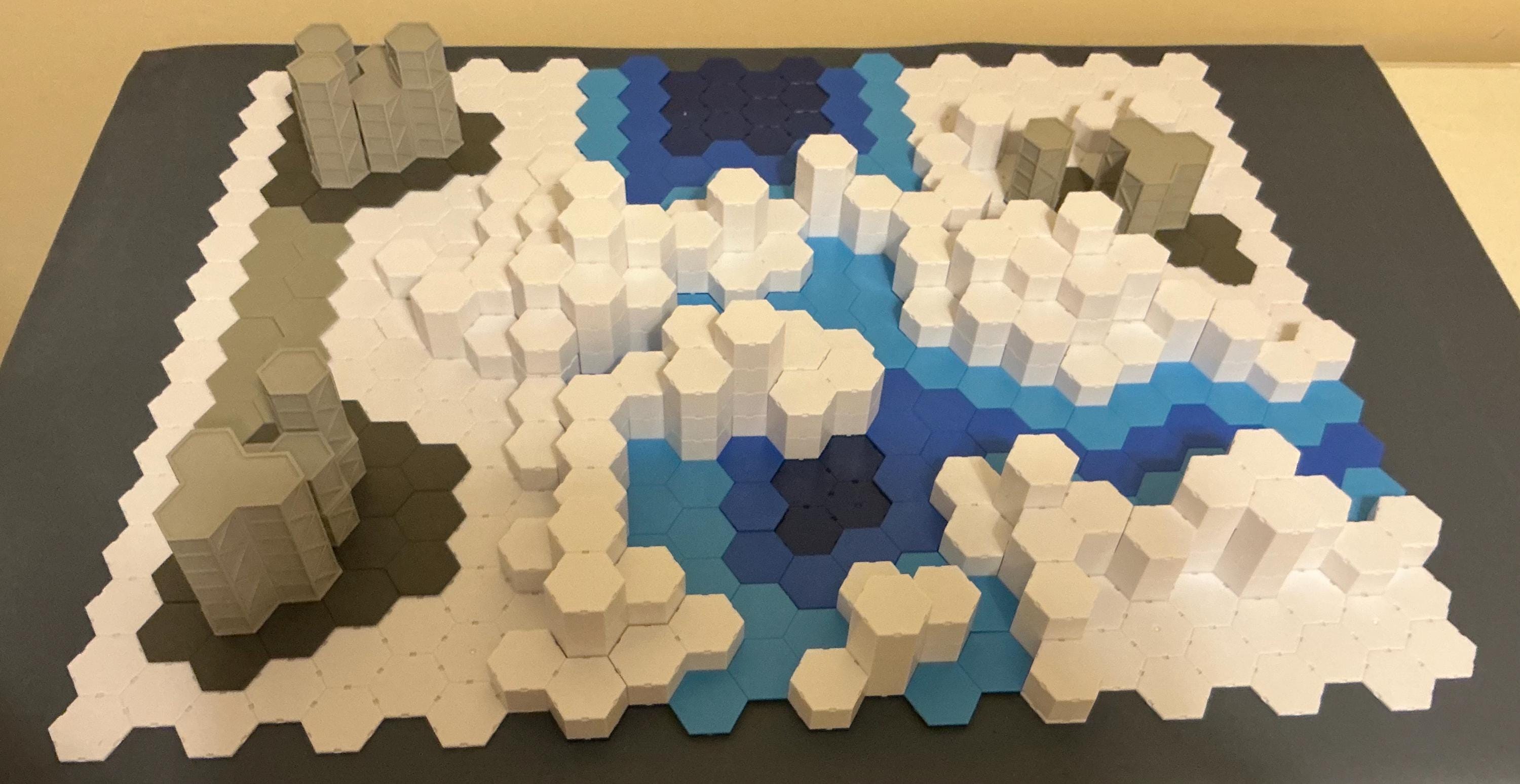 Battletech Terrain Hex Map Base Plates | Modular Wargaming Scenery Grid ...