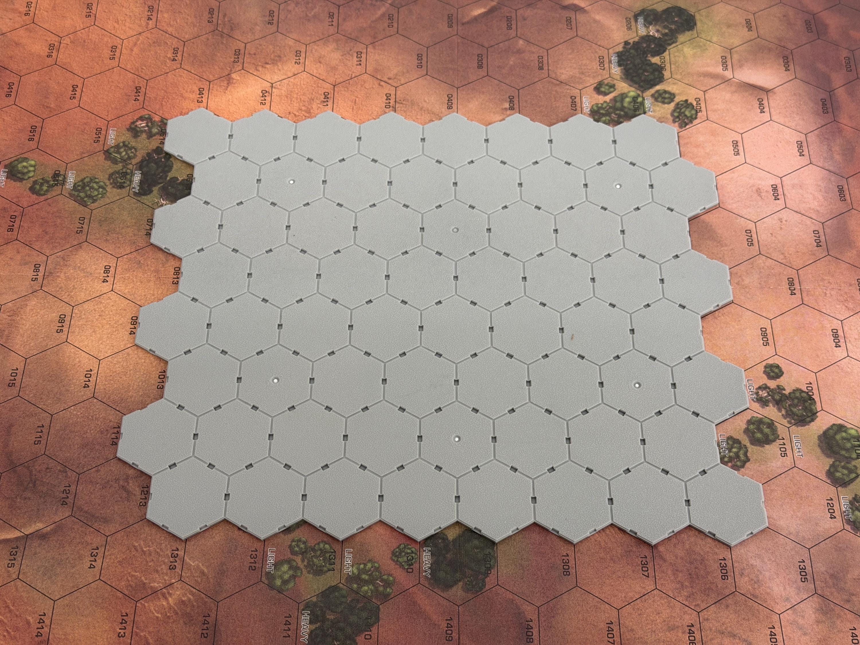 Battletech Terrain Hex Map Base Plates | Modular Wargaming Scenery Grid ...