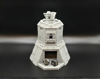 Würfelturm - Grimwall Emplazierung, TTRPG Zubehör Einfarbig oder Mehrfarbig - Tabletop Dice Roller